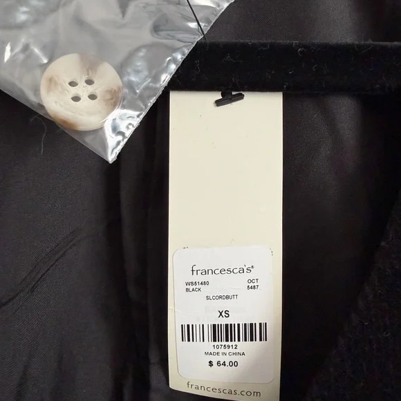 Francesca's Collections Suzanne corduroy button up mini dress - Picture 3 of 7